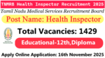 TNMRB Health Inspector Recruitment 2025