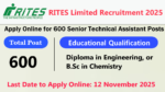 RITES Limited Recruitment 2025