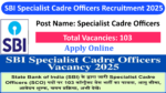 SBI Specialist Cadre Officers Recruitment 2025