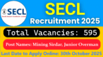 SECL Mining Sirdar, Junior Overman Recruitment 2025