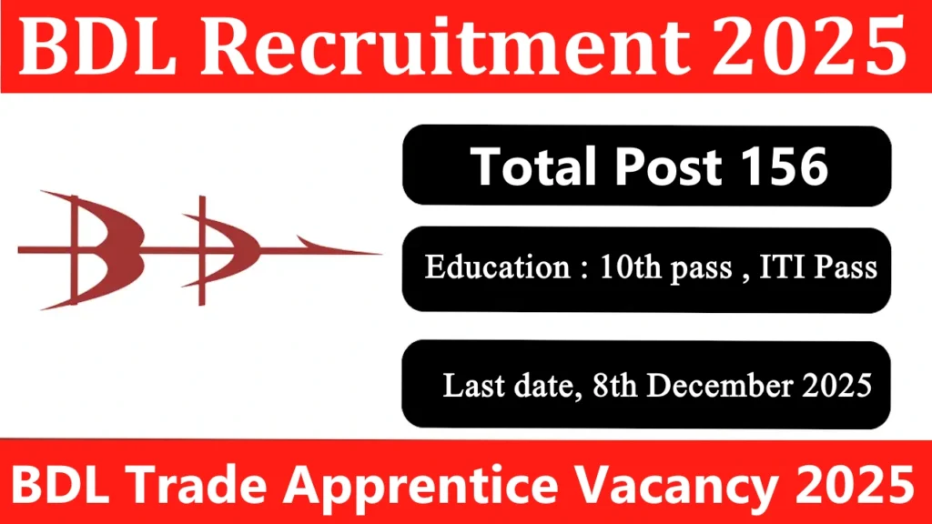 BDL Trade Apprentice Recruitment 2025