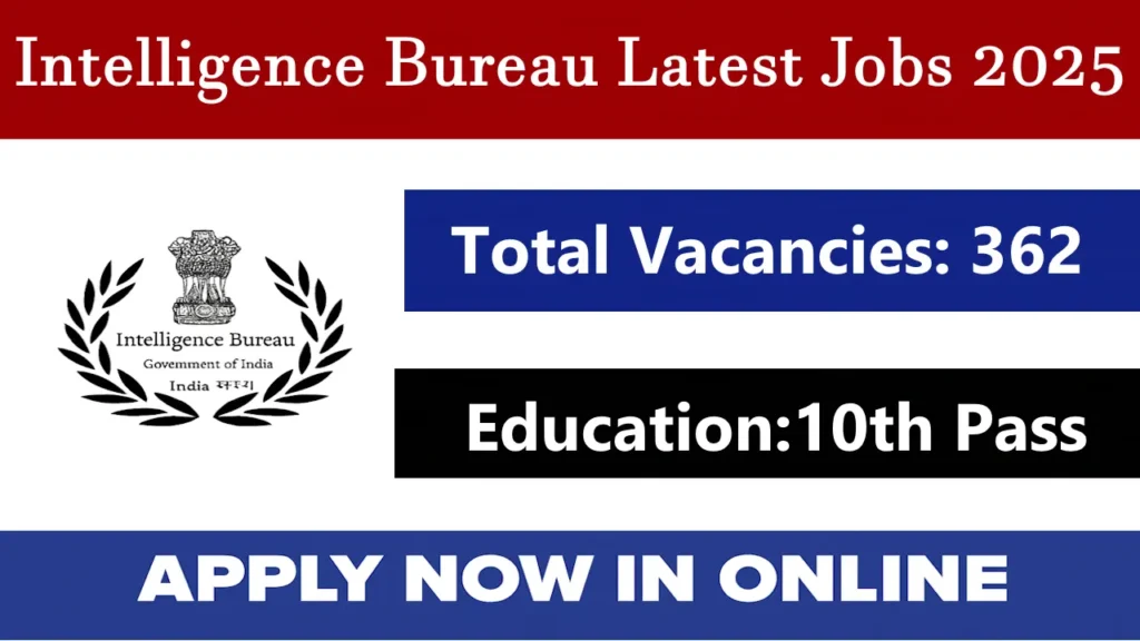 Intelligence Bureau Latest Jobs 2025