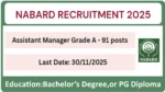 National Bank for Agriculture and Rural Development (NABARD) Recruitment 2025