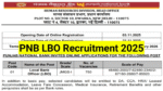 PNB Current Openings Notification 2025