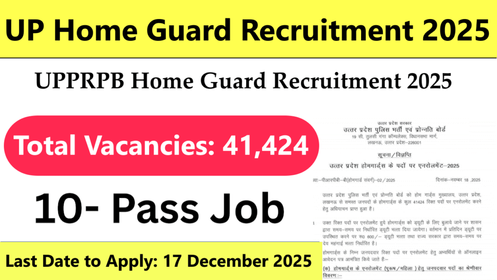 UPPRPB Home Guard Recruitment 2025