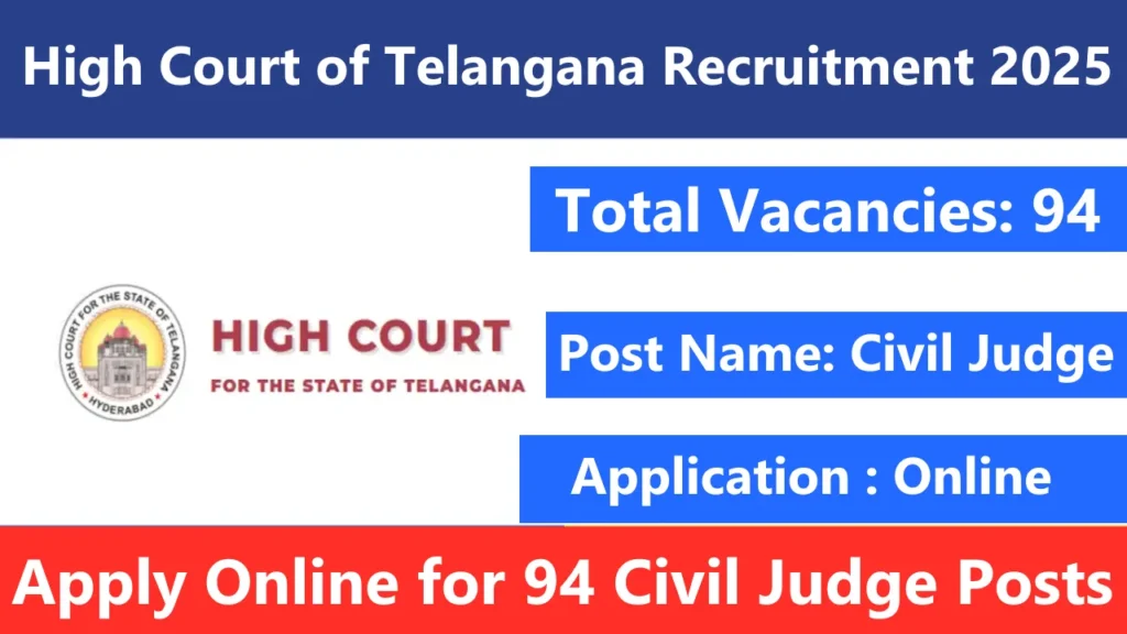 High Court of Telangana Recruitment 2025