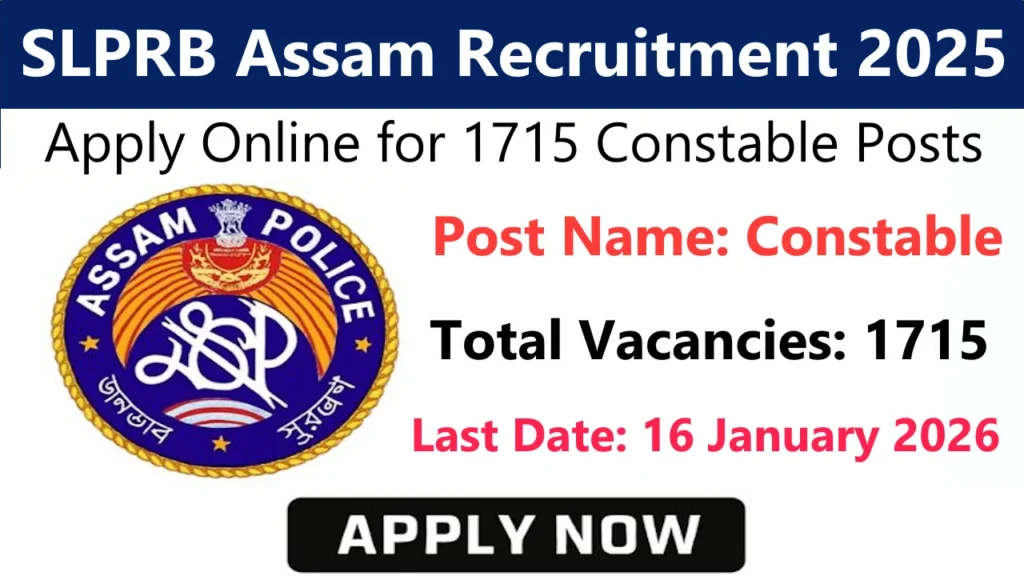 SLPRB Assam Recruitment 2025